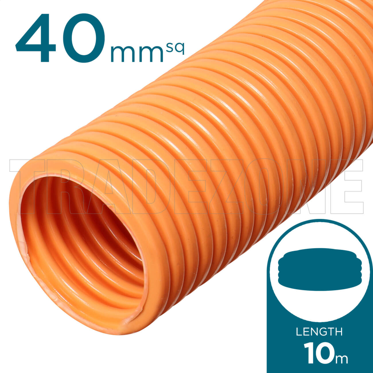 Powerwave 40mm Corrugated Conduit Heavy Duty 10 Metre - Green Star Certified