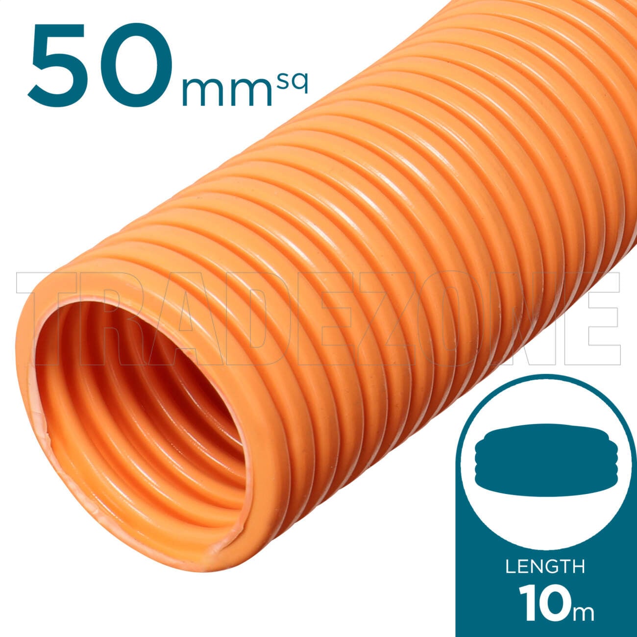 Powerwave 50mm Corrugated Conduit Heavy Duty 10 Metre - Green Star Certified