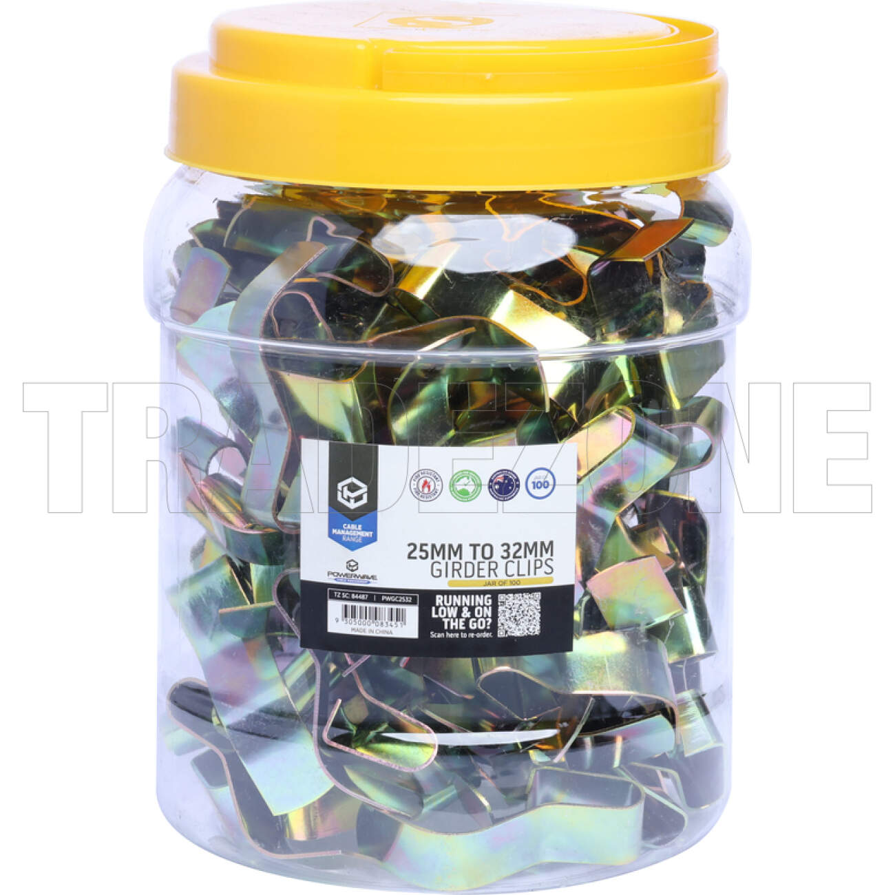 Powerwave 25mm To 32mm Girder Clip Jar Of 100