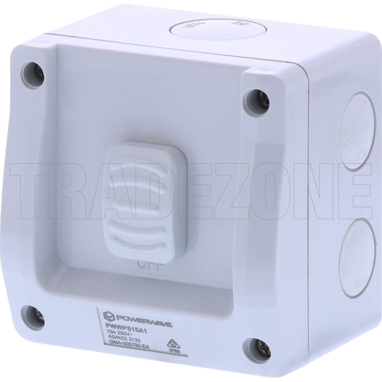 Powerwave 15 Amp 1 Gang IP66 Weatherproof Switch