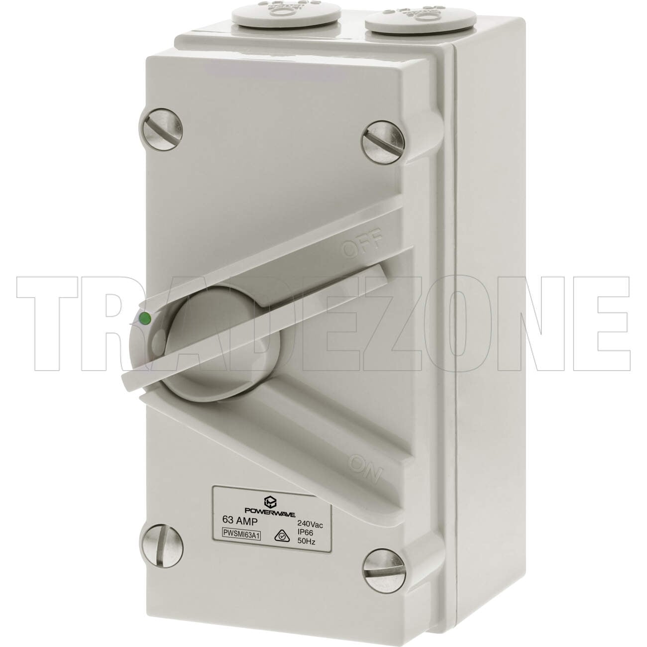 Powerwave 63 Amp 1 Pole IP66 Surface Mounted Isolator