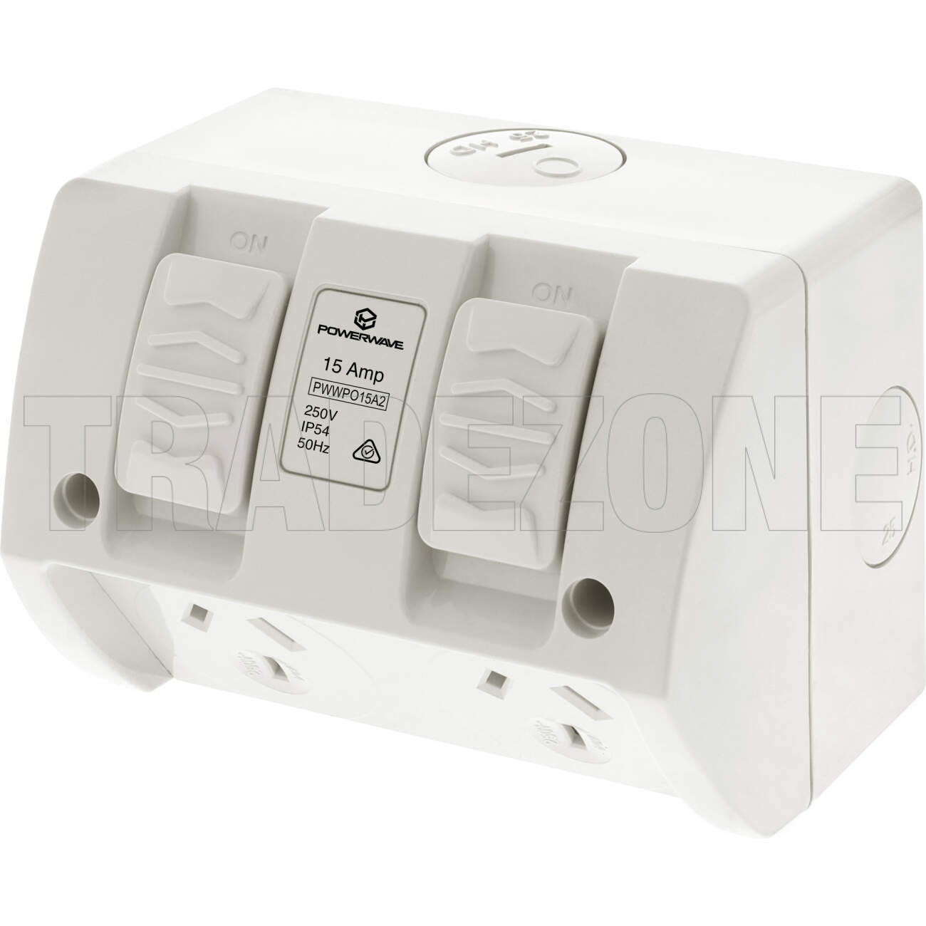 Powerwave 15 Amp Double Switched IP54 Weatherproof Powerpoint