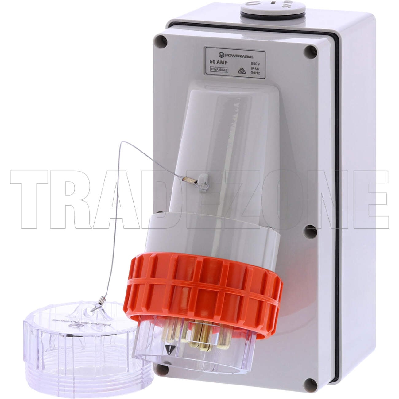 Powerwave 50 Amp 3 Phase 5 Pins IP66 Industrial Inlet Socket
