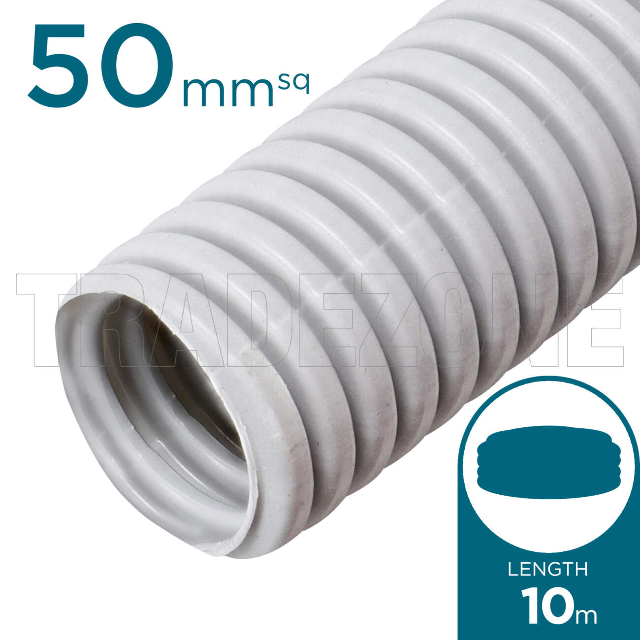 Powerwave 50mm Corrugated Conduit Medium Duty 10 Metre - Green Star Certified