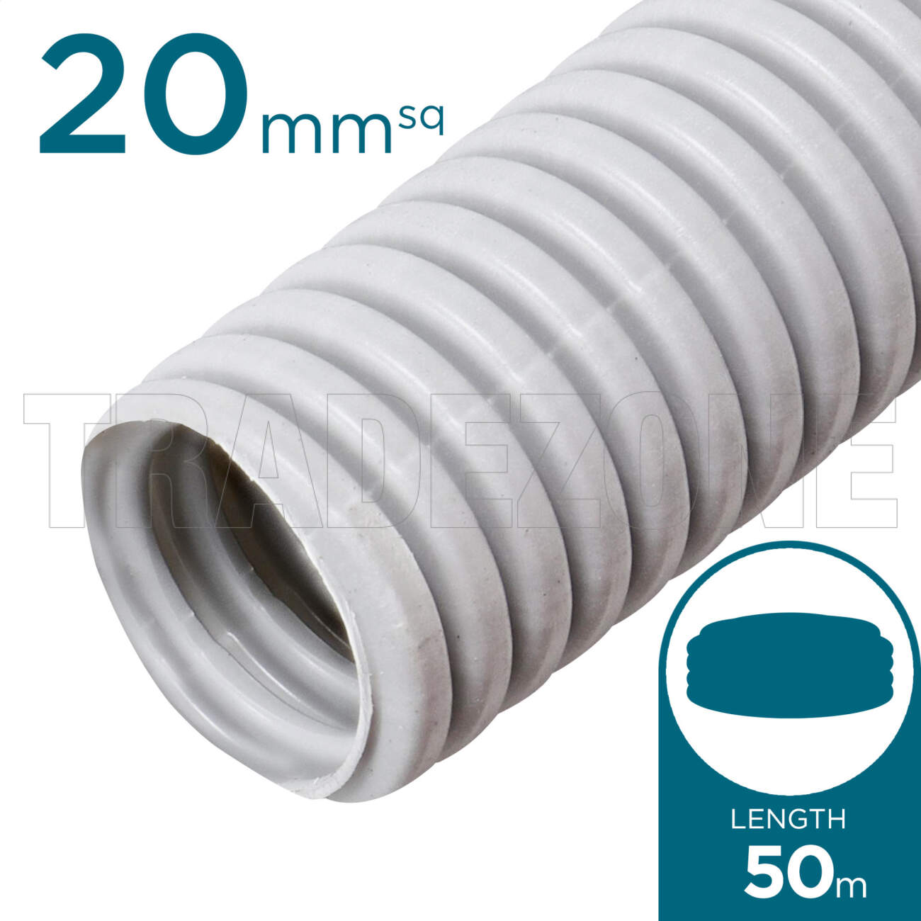 Powerwave 20mm Corrugated Conduit Medium Duty 50 Metre - Green Star Certified
