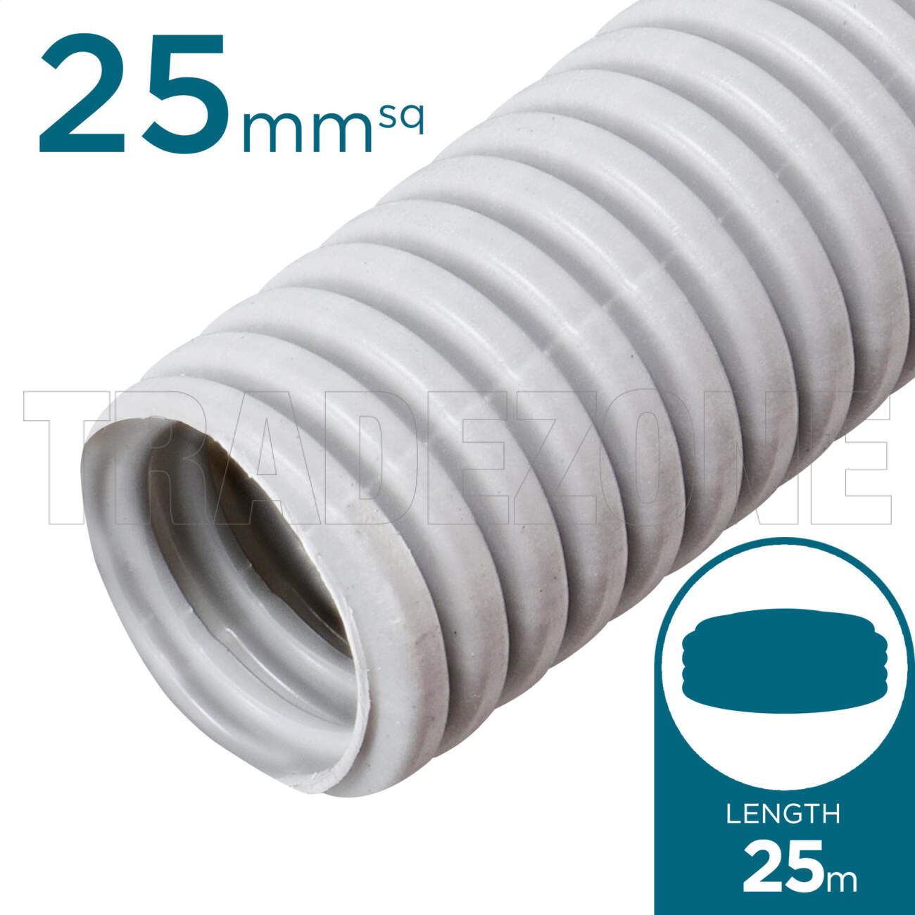 Powerwave 25mm Corrugated Conduit Medium Duty 25 Metre - Green Star Certified
