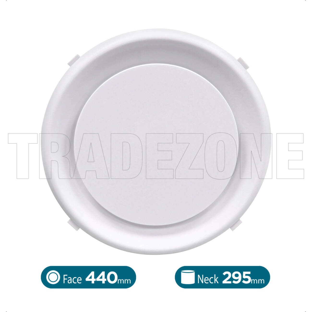 Powerwave Air 300mm Insulated Cone Ceiling Diffuser White