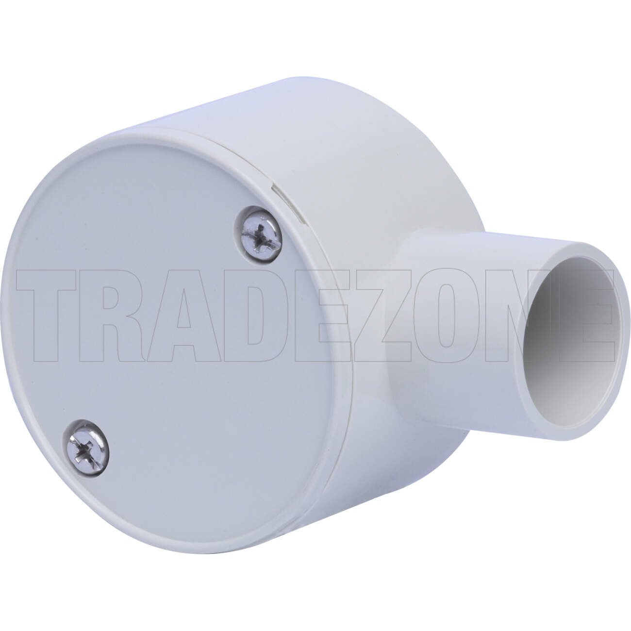 Powerwave 25mm 1 Way Shallow Round Junction Box Light Grey