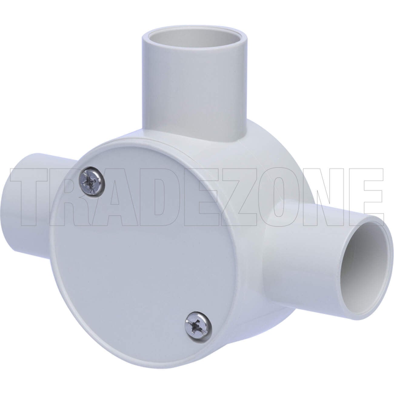 Powerwave 25mm 3 Way Shallow Round Junction Box Light Grey