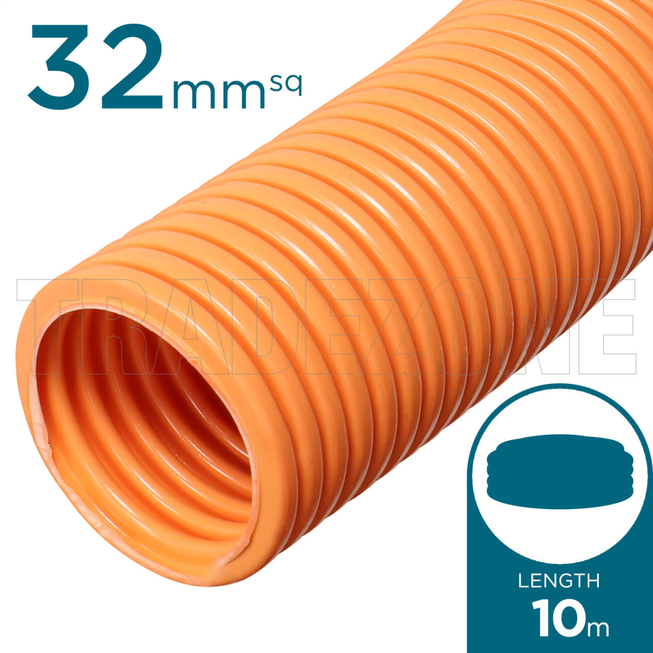 Powerwave 32mm Corrugated Conduit Heavy Duty 10 Metre - Green Star Certified