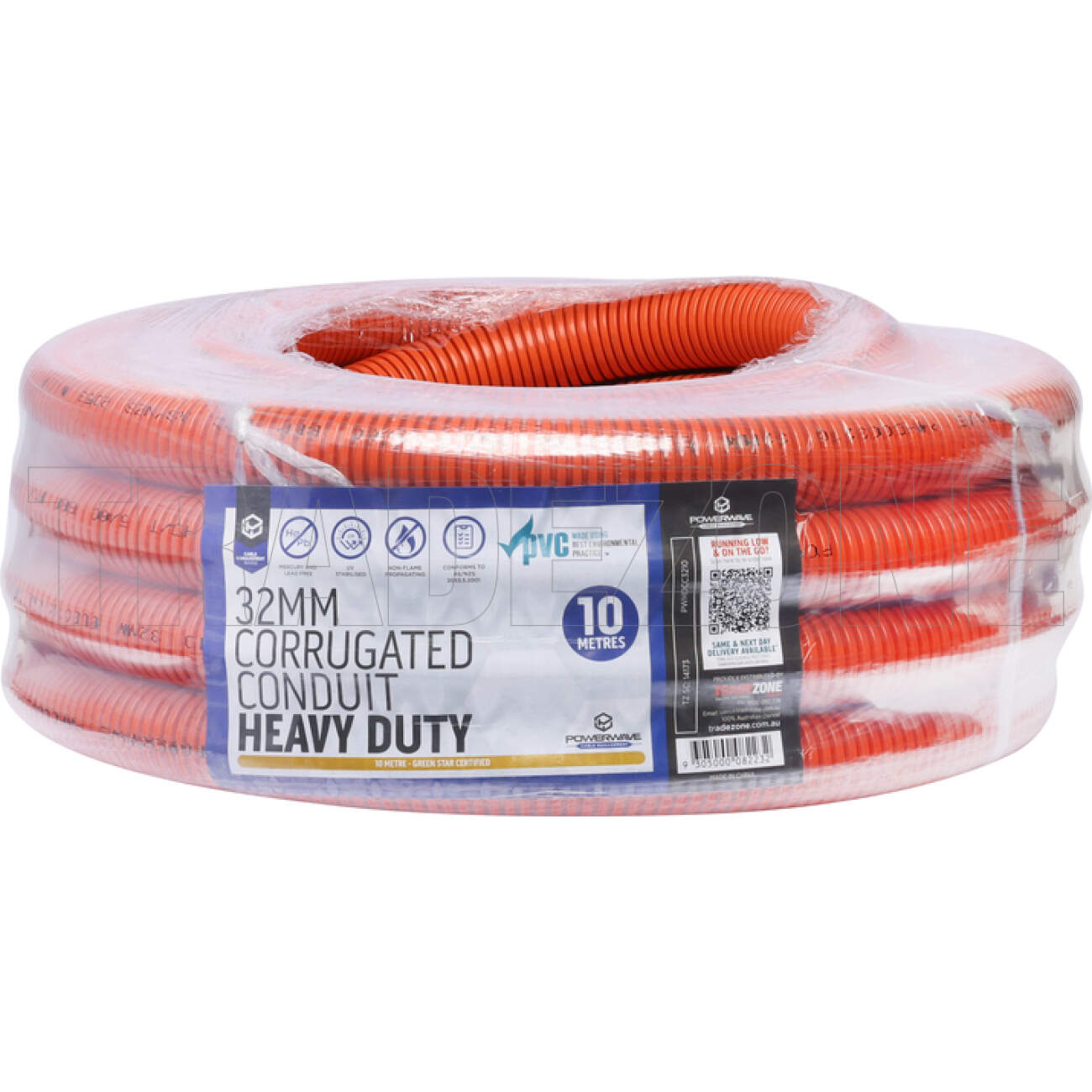 Powerwave 32mm Corrugated Conduit Heavy Duty 10 Metre - Green Star Certified - Image 2