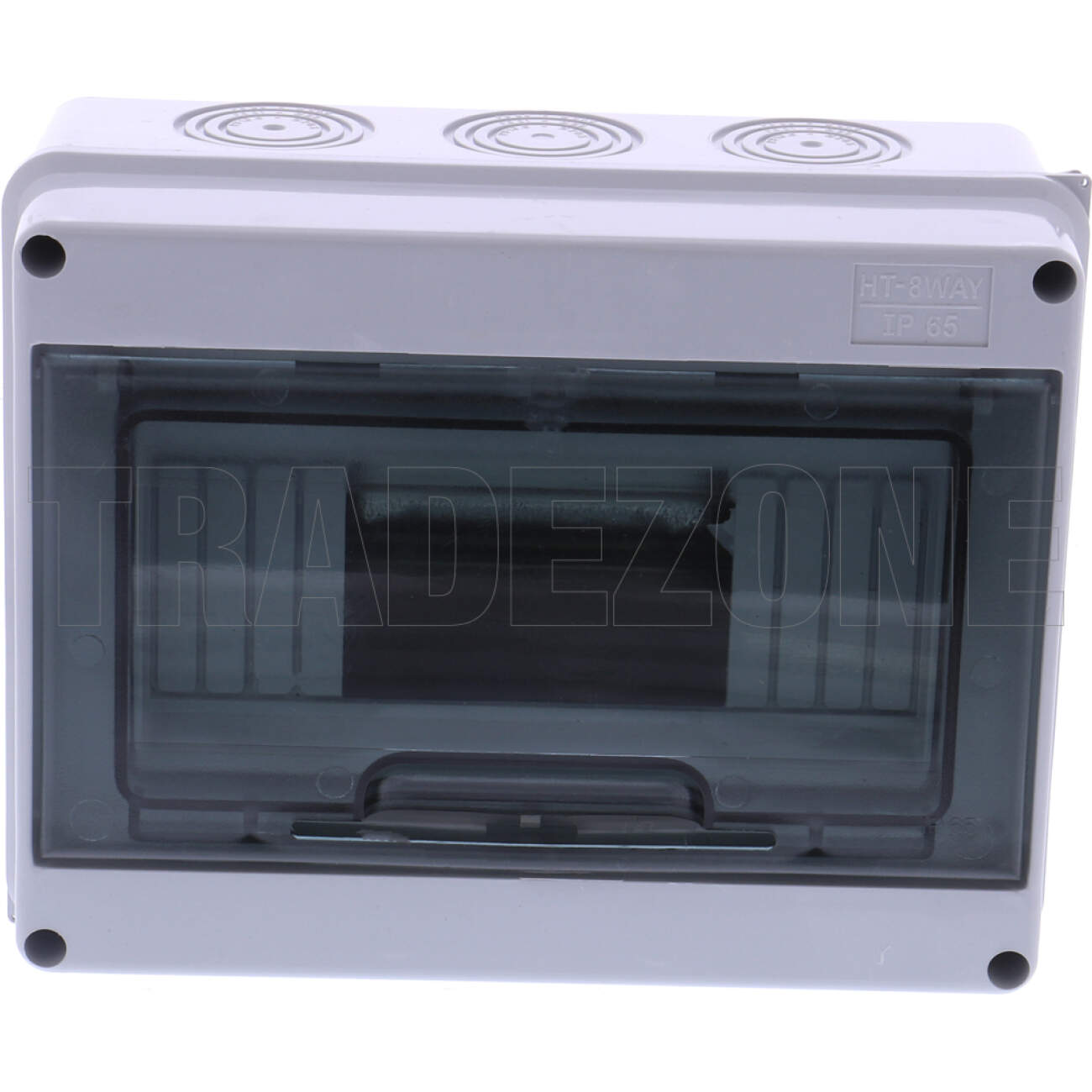 Powerwave 8 Pole IP65 Weatherproof Plastic Surface Mounted Switchboard Transparent Door Including Neutral & Earth Bar/Links - Image 2