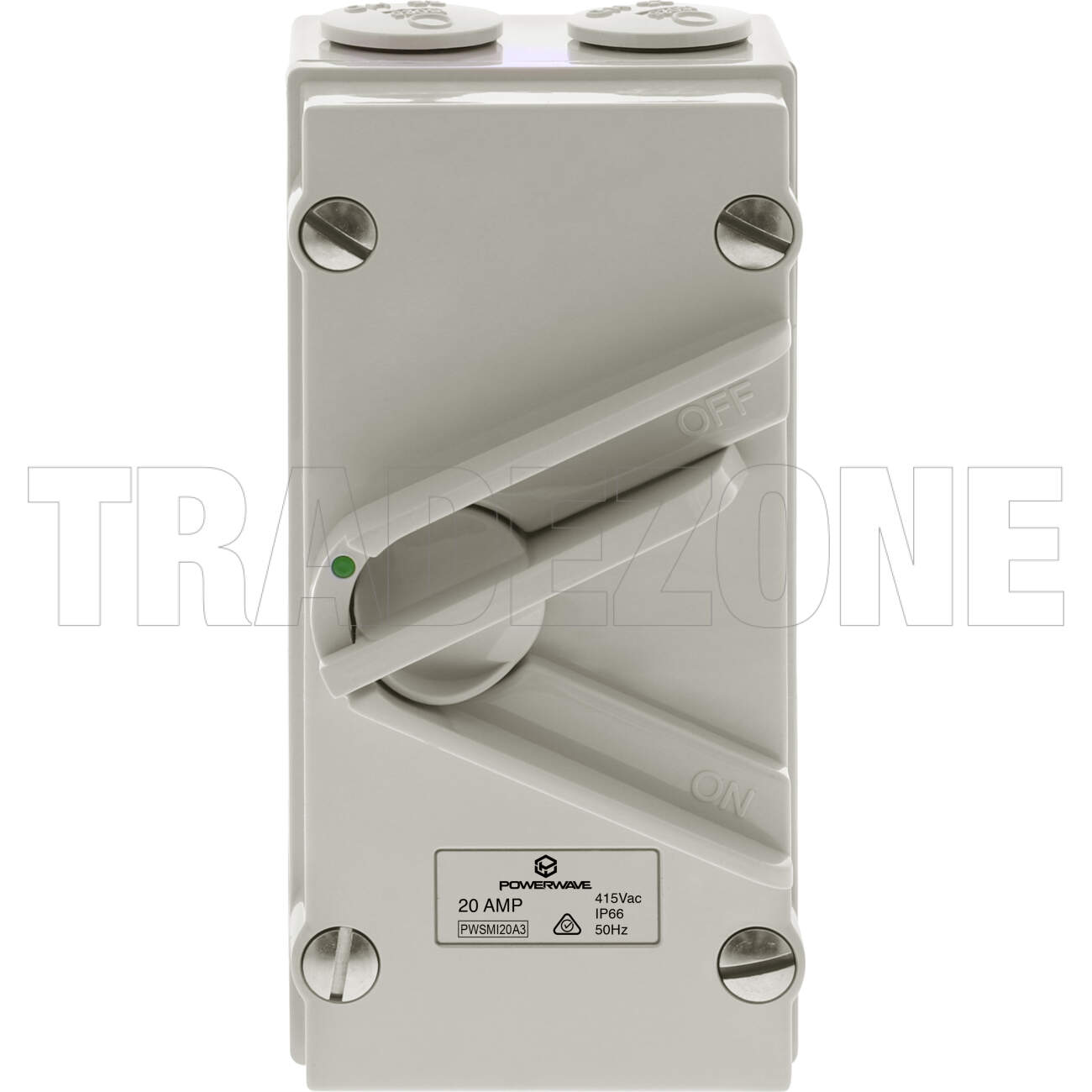 Powerwave 20 Amp 3 Pole IP66 Surface Mounted Isolator - Image 2