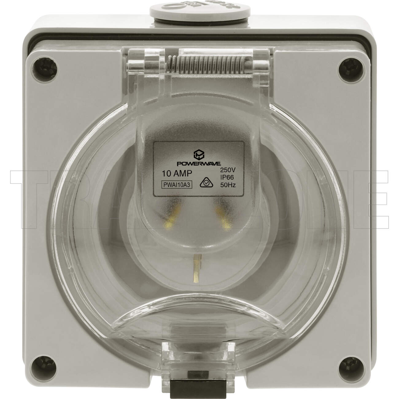 Powerwave 10 Amp Single Phase 3 Pins IP66 Industrial Inlet Socket - Image 2