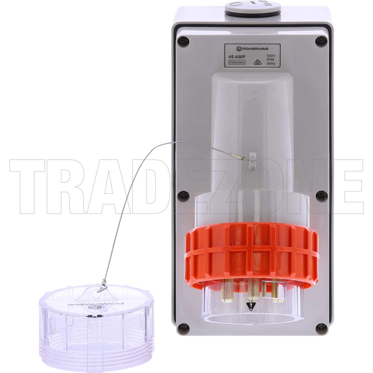 Powerwave 40 Amp 3 Phase 4 Pins IP66 Industrial Inlet Socket - Image 2