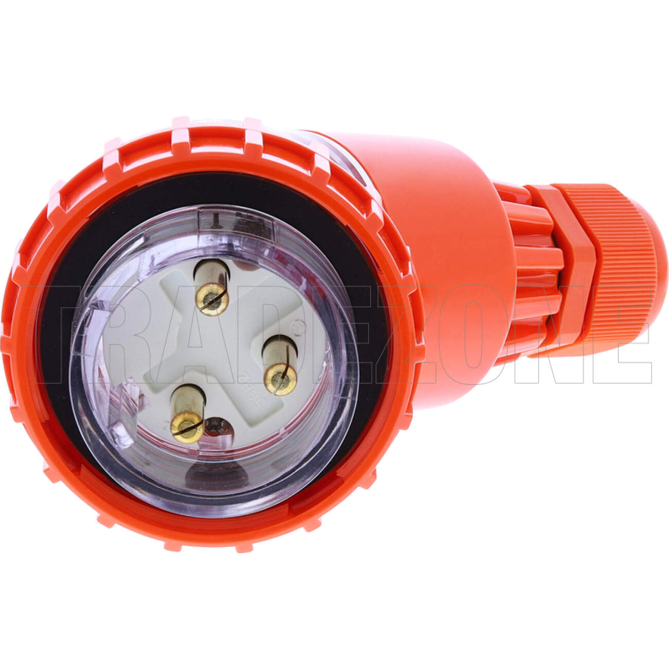 Powerwave 20 Amp Single Phase 3 Round Pins IP66 Angled Industrial Plug - Image 2