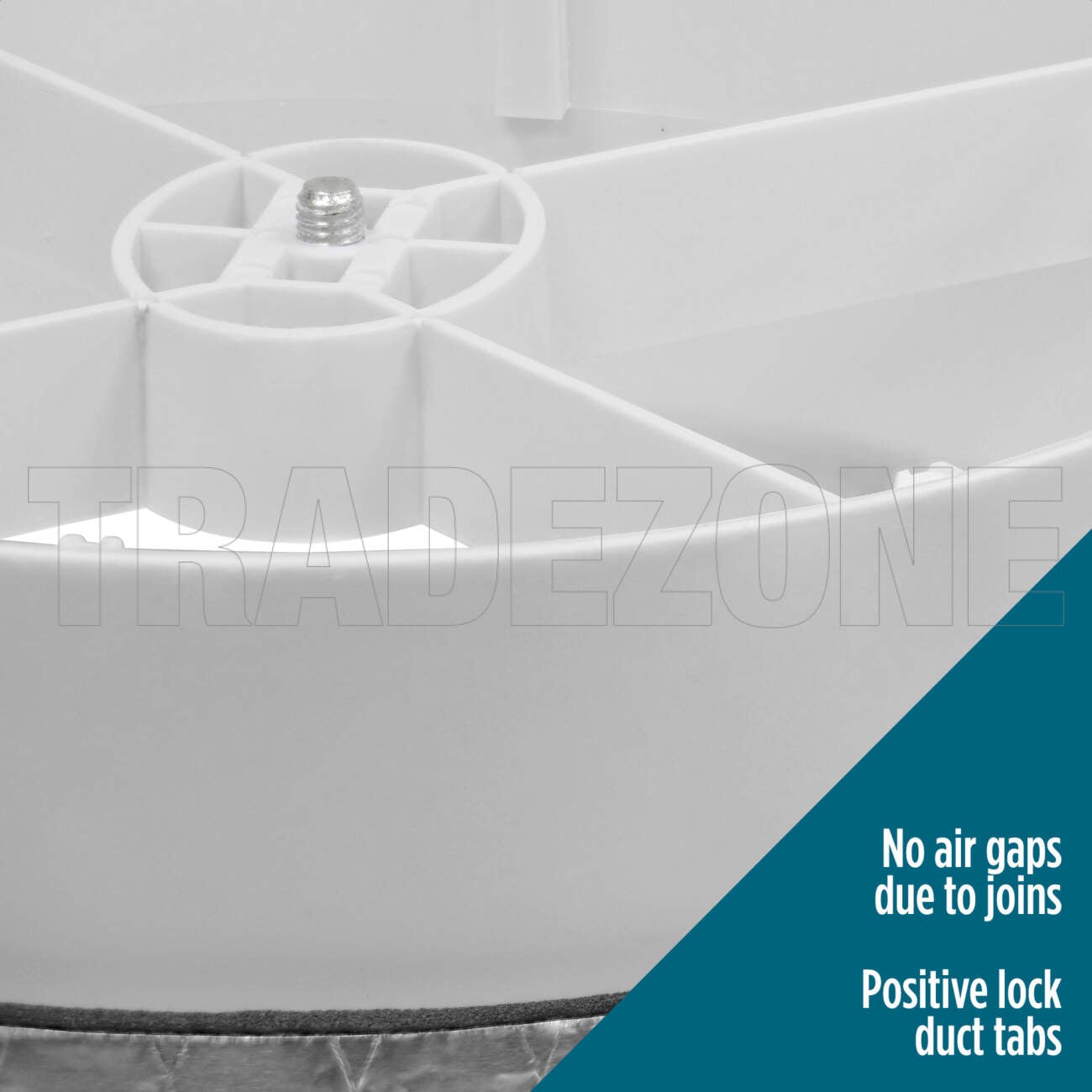 Powerwave Air 300mm Insulated Cone Ceiling Diffuser White - Image 2