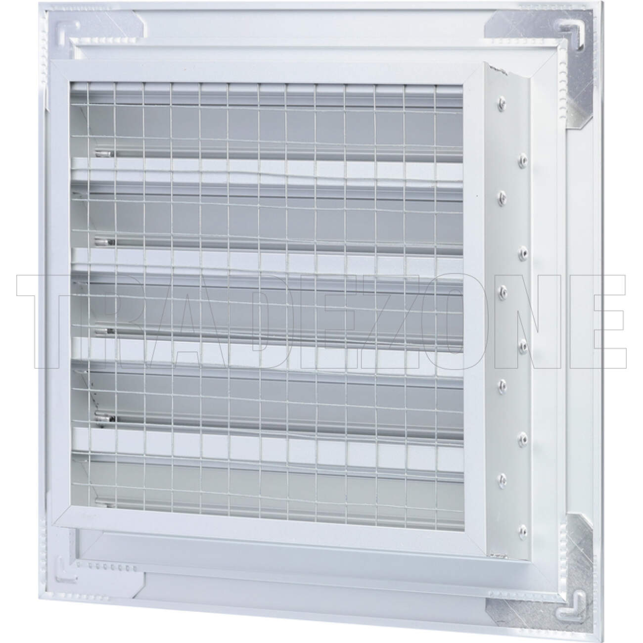 Powerwave Air 200mm x 200mm Weather Louvre Natural Anodized - Image 2
