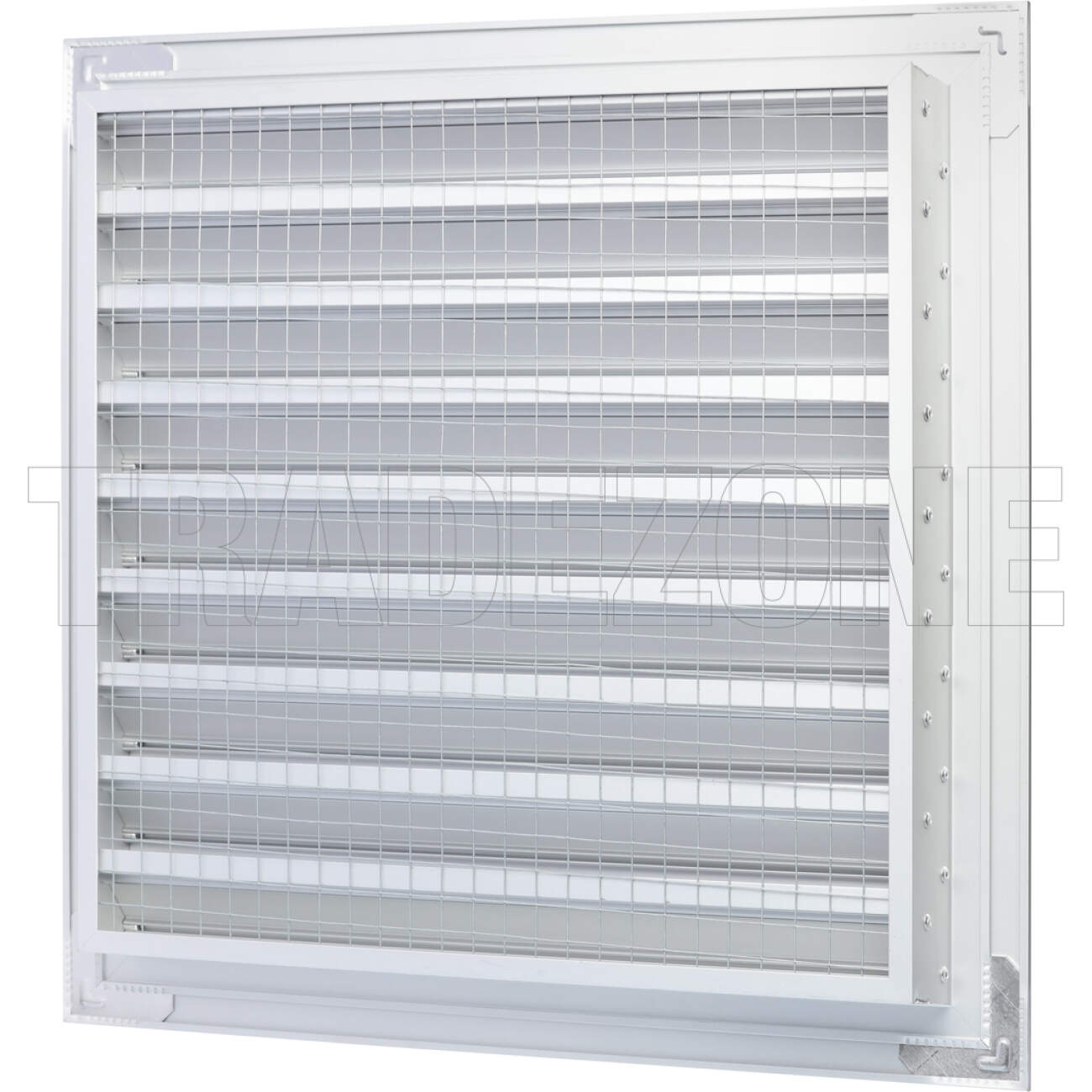 Powerwave Air 350mm x 350mm Weather Louvre Natural Anodized - Image 2