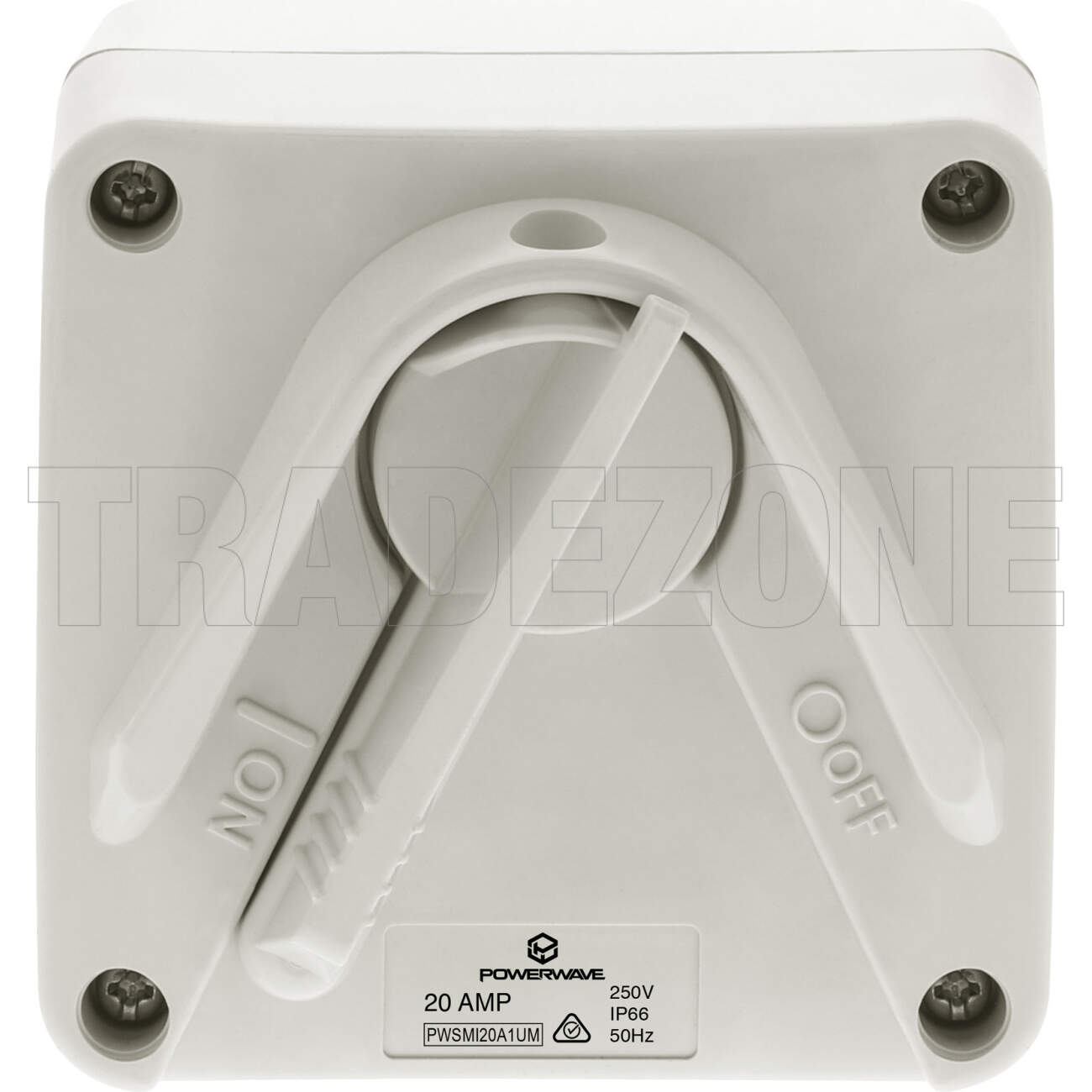 Powerwave 20 Amp 2 Pole IP66 Ultra Mini Industrial Isolator Grey - Image 2