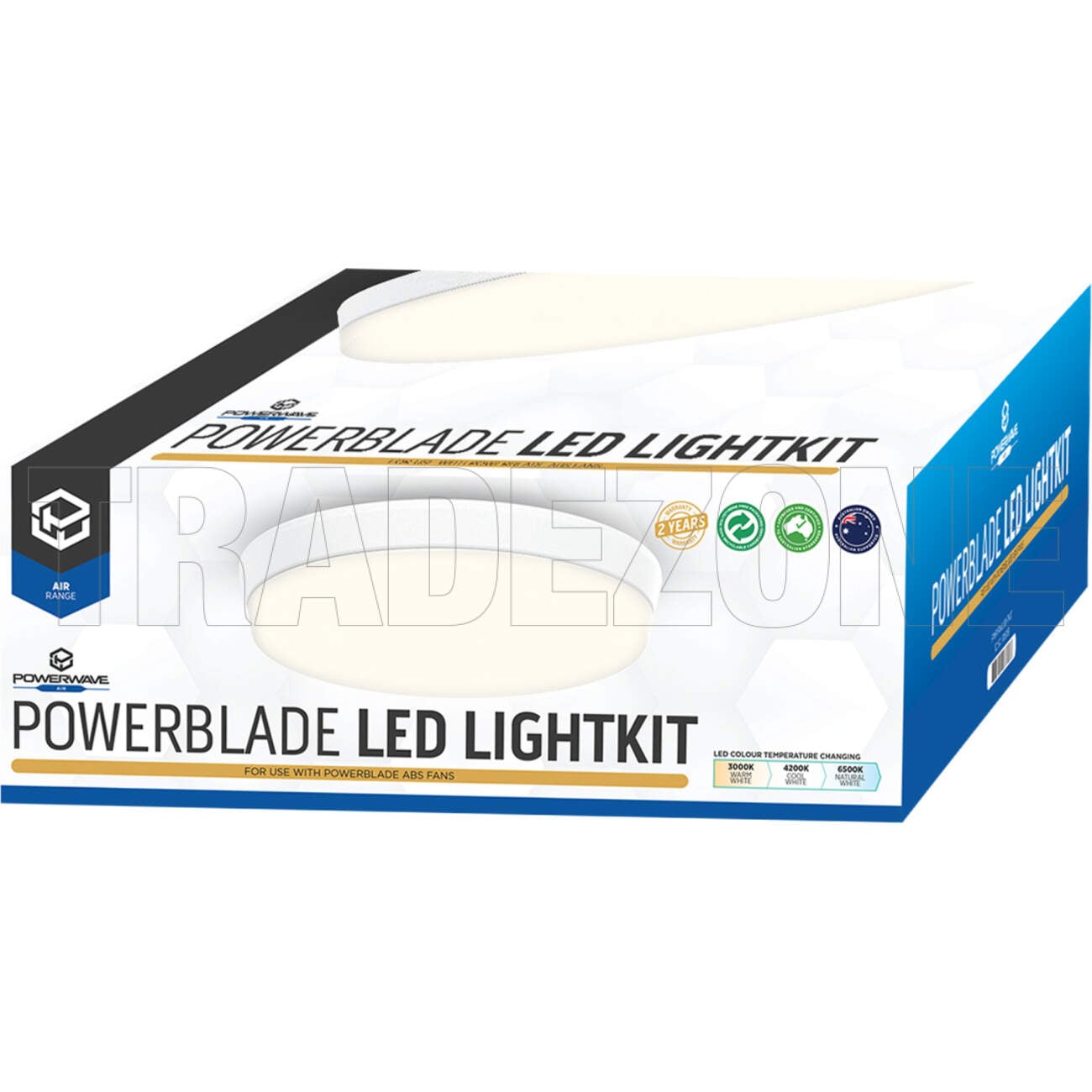 Powerwave 18 Watt LED Dimmable Fan Light Kit White Suitable For POWERBLADE Ceiling Fans - Image 2