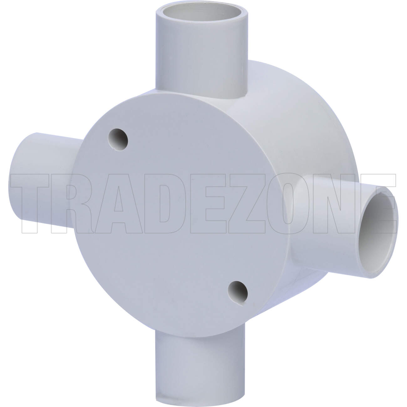 Powerwave 25mm 4 Way Shallow Round Junction Box Light Grey - Image 2