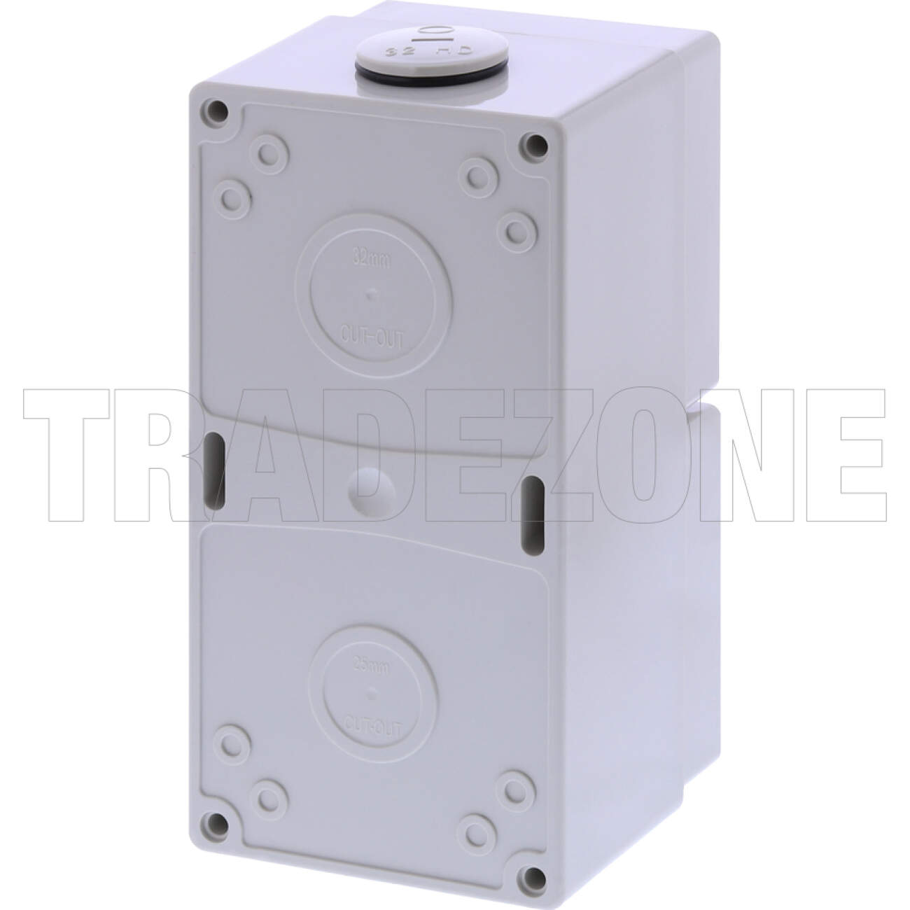 Powerwave 20 Amp 3 Phase 5 Round Pins IP66 Industrial Switched Outlet Grey - Image 3