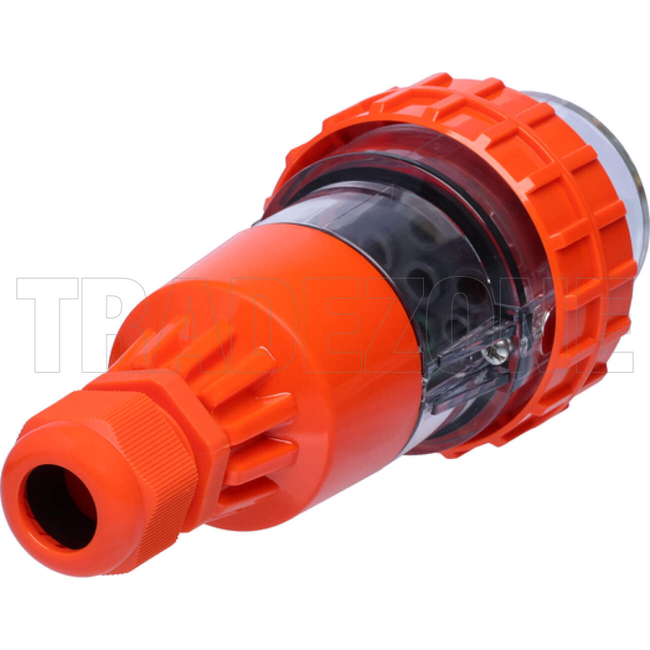 Powerwave 20 Amp 3 Phase 5 Round Pins IP66 Straight Industrial Plug Orange - Image 3