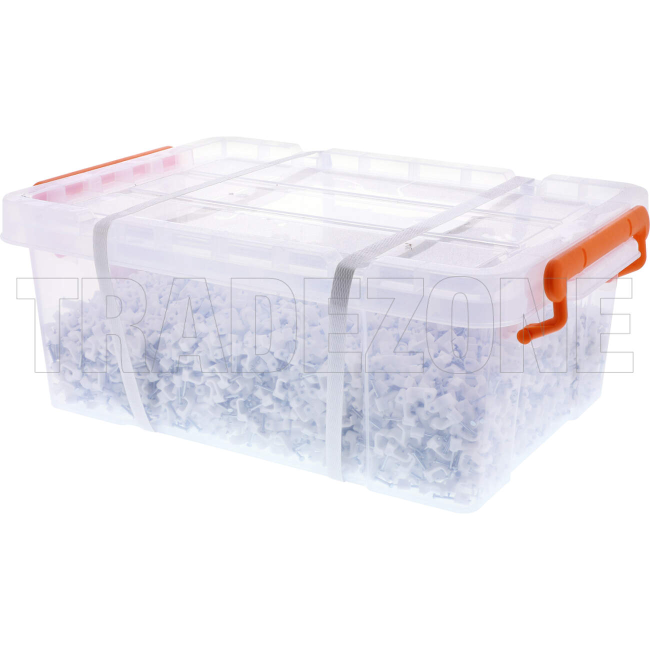 Powerwave 1.5mm T+E Flat Cable Clips White Tub of 5000 - Image 3