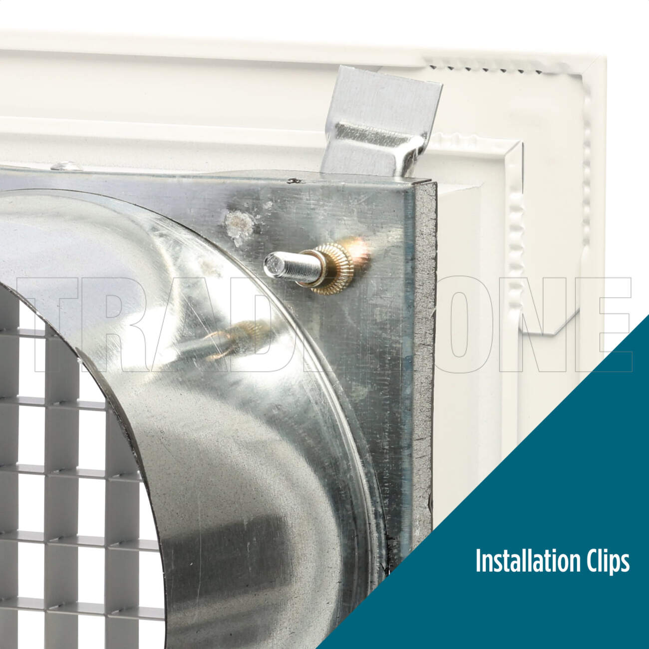 Powerwave Air 150mm x 150mm Egg Crate Grille with 150mm Neck Adaptor & Fixing Clips - Image 3