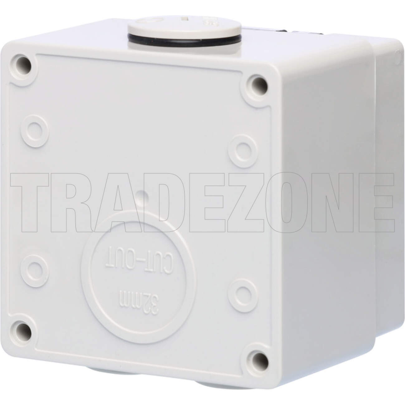 Powerwave 15 Amp Single Phase 3 Flat Pins IP66 Industrial Socket Outlet Grey - Image 3