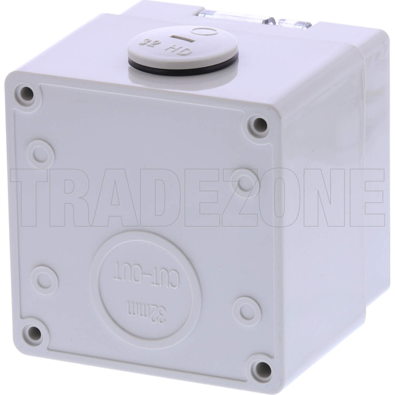 Powerwave 50 Amp 3 Phase 5 Round Pins IP66 Industrial Socket Outlet Grey - Image 3