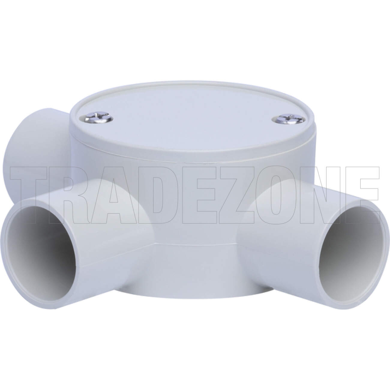 Powerwave 25mm 3 Way Shallow Round Junction Box Light Grey - Image 4