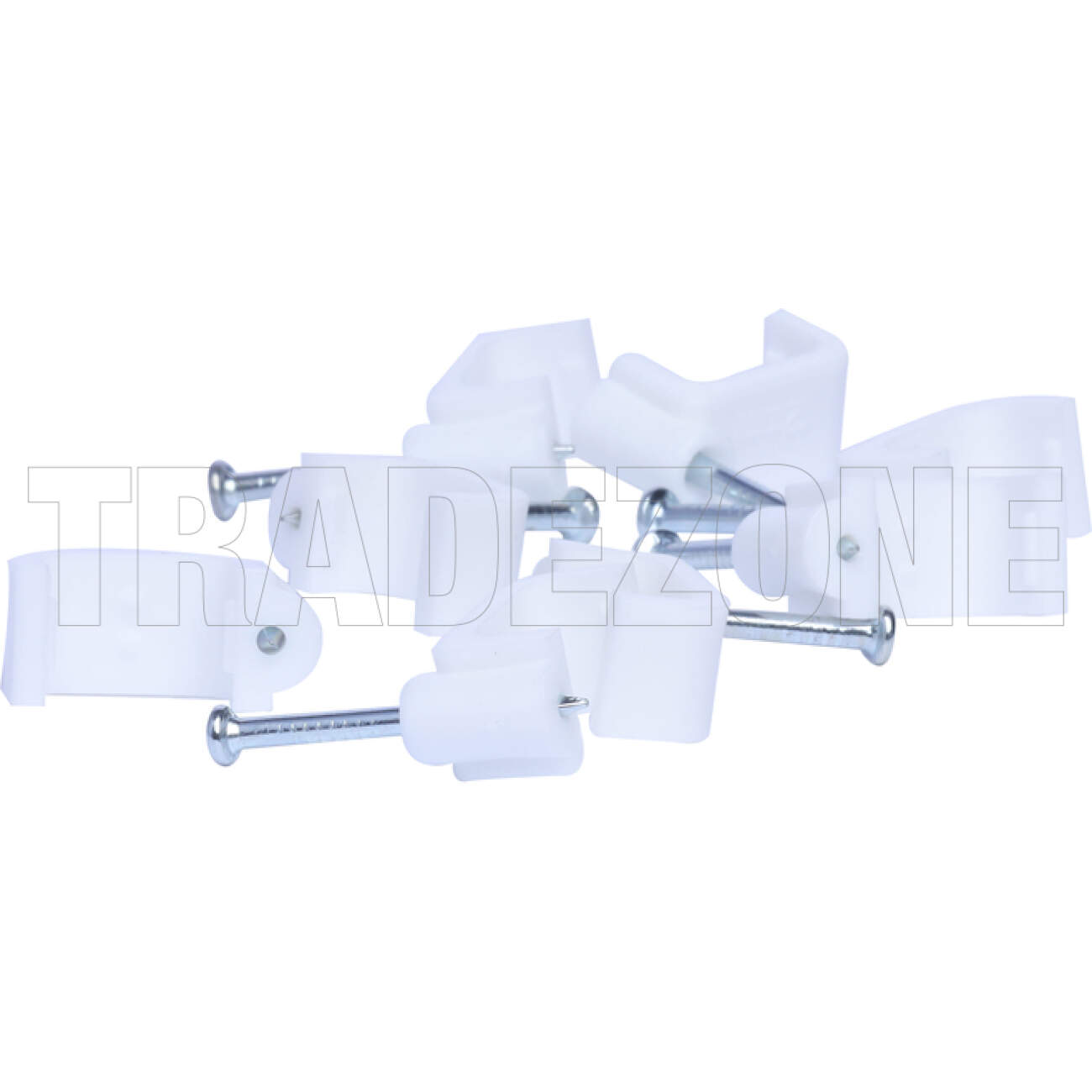 Powerwave 2.5mm T+E Flat Cable Clips White Jar of 500 - Image 4