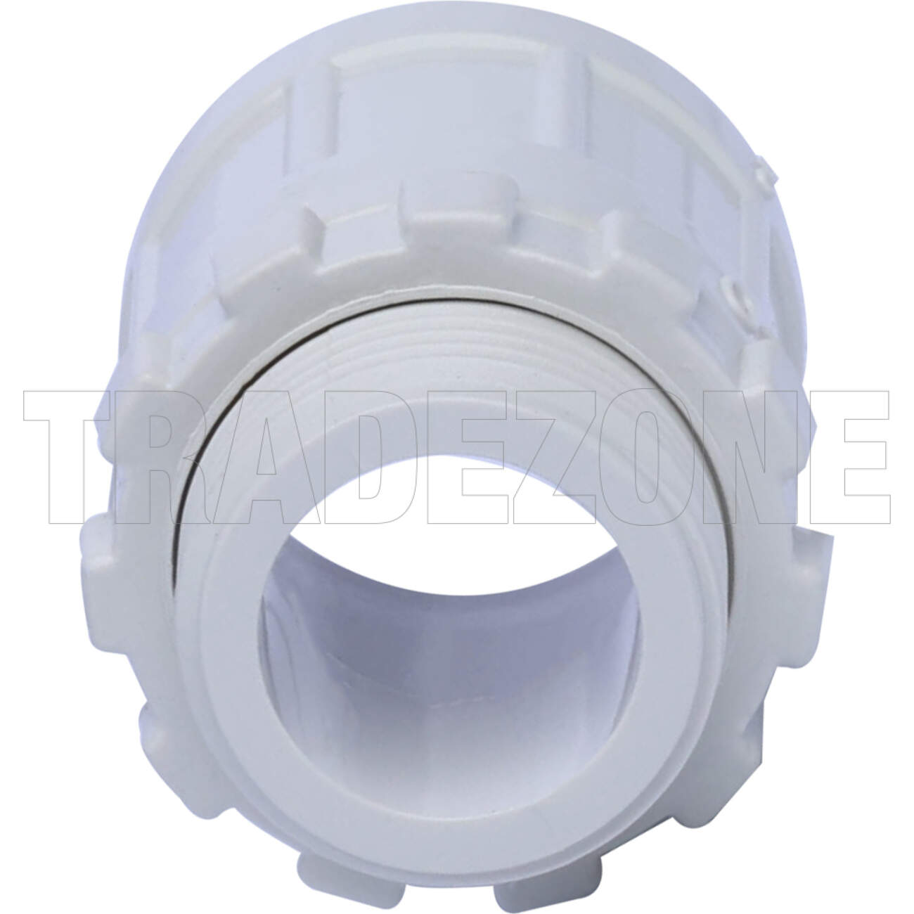 Powerwave 20mm Conduit Adaptor Plain to Screw with Locknut Light Grey - Image 4