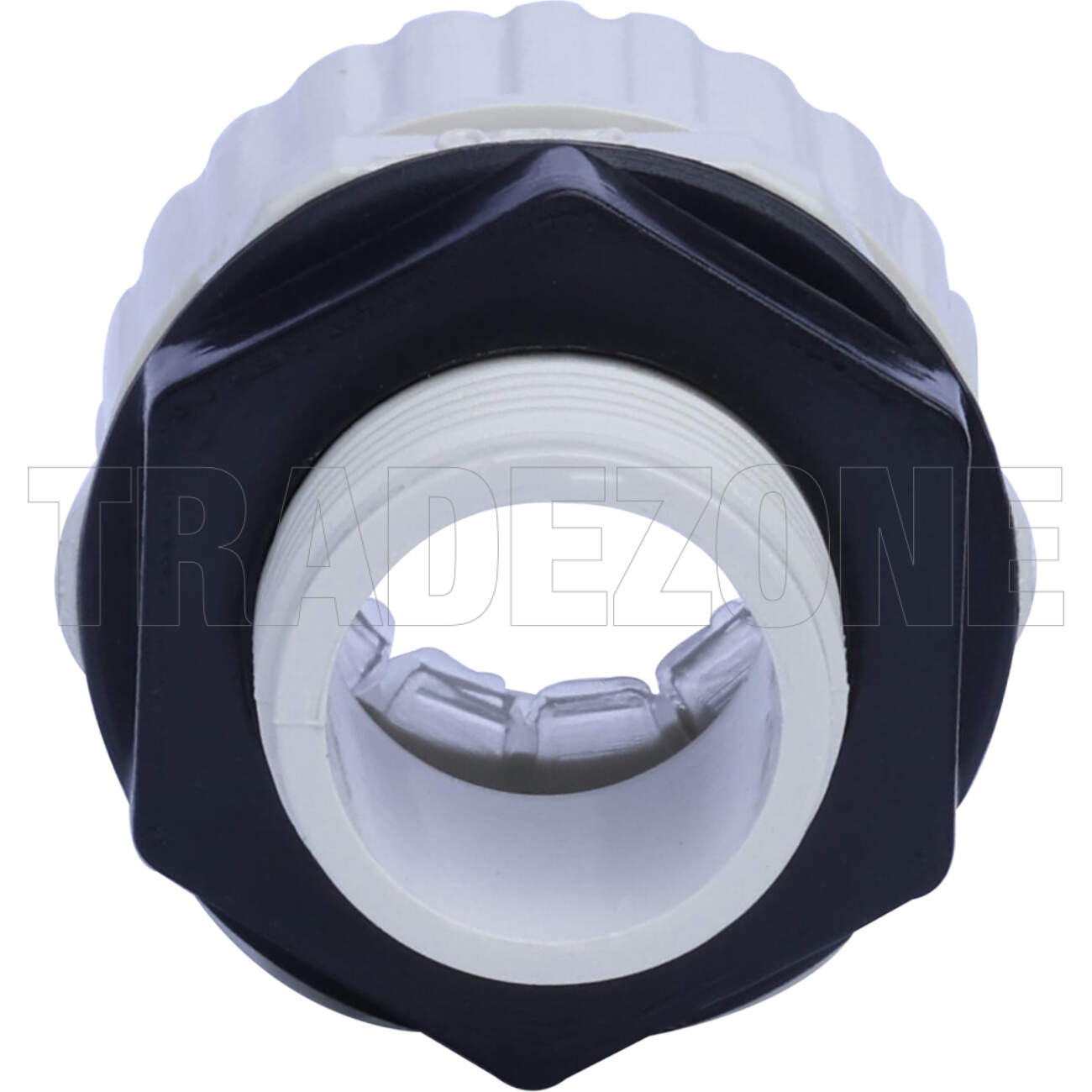 Powerwave 20mm Corrugated Conduit Straight Gland With Locknut Light Grey - Image 4