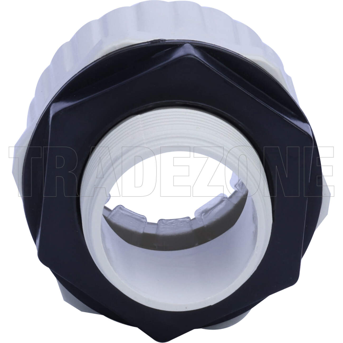 Powerwave 25mm Corrugated Conduit Straight Gland With Locknut Light Grey - Image 4
