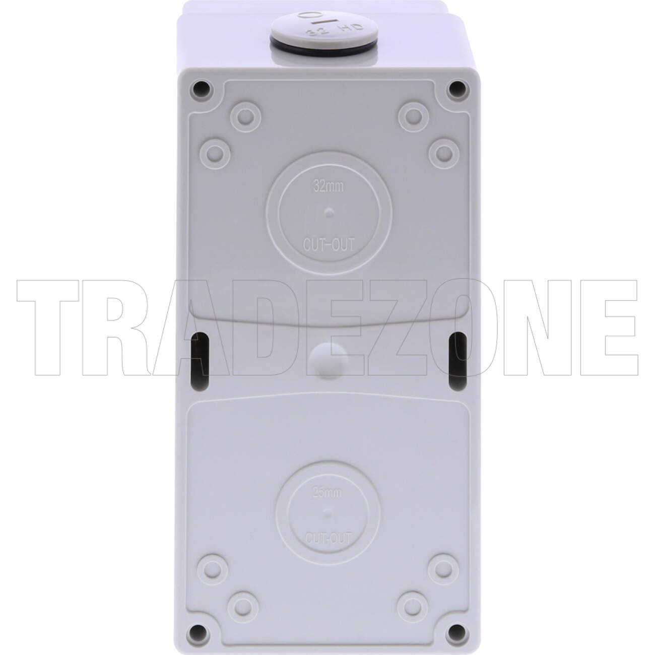 Powerwave 32 Amp 3 Phase 4 Round Pins IP66 Industrial Switched Outlet Grey - Image 4