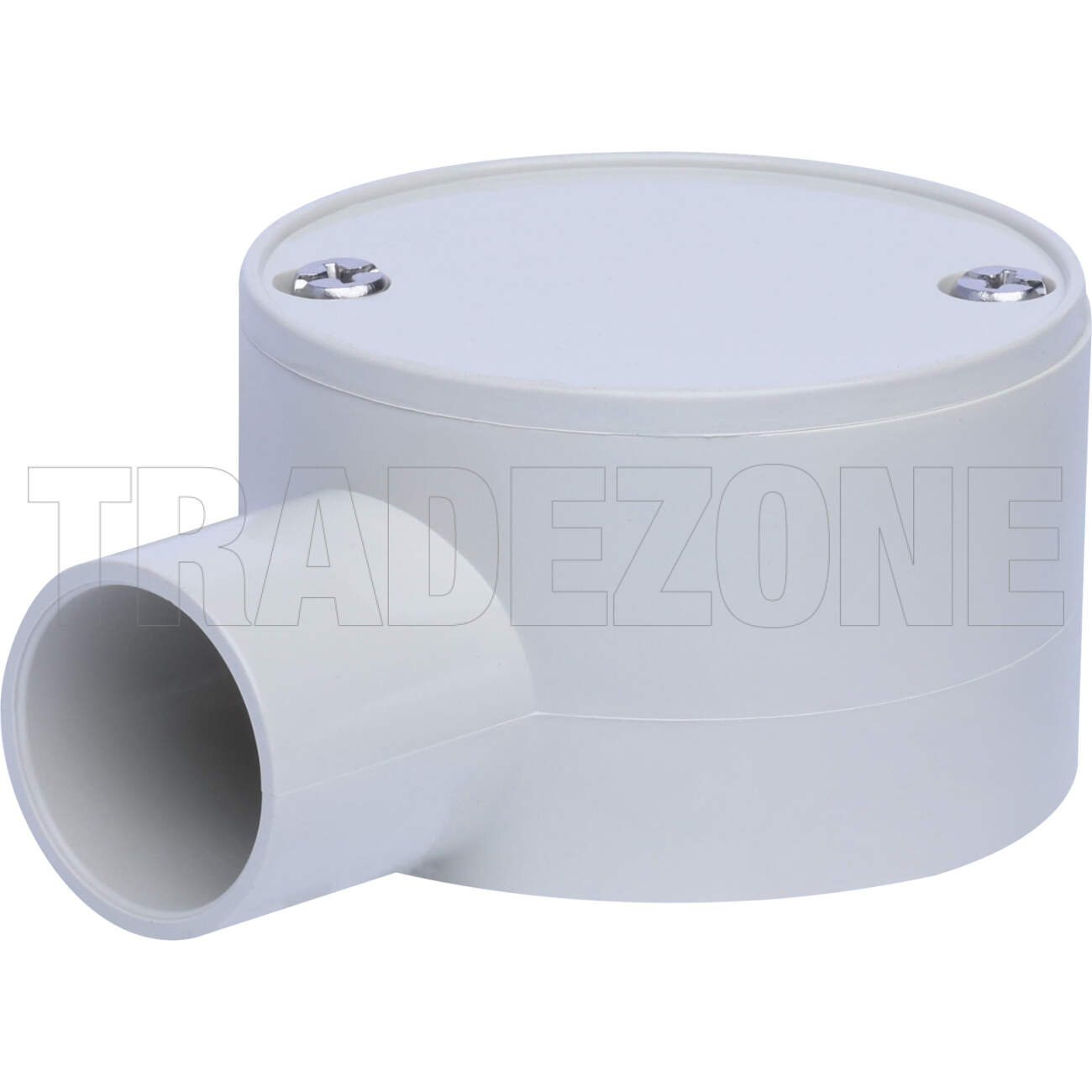 Powerwave 25mm 1 Way Shallow Round Junction Box Light Grey - Image 4