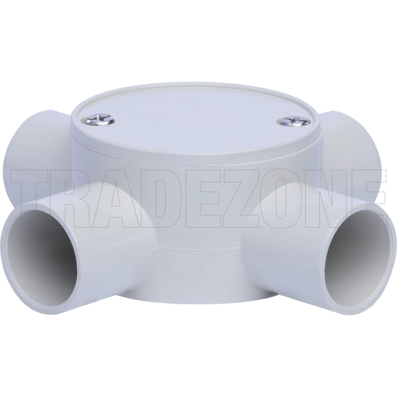 Powerwave 25mm 4 Way Shallow Round Junction Box Light Grey - Image 5