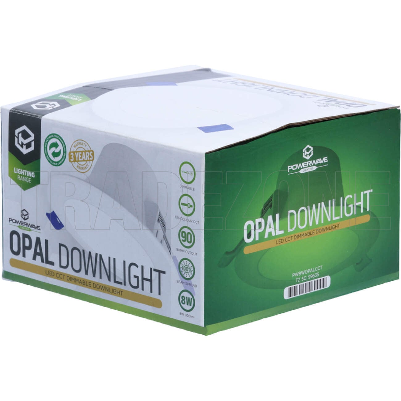 Powerwave 8 Watt OPAL LED 90mm Cut Out Dimmable Downlight 3000/4000/5000k - Image 6